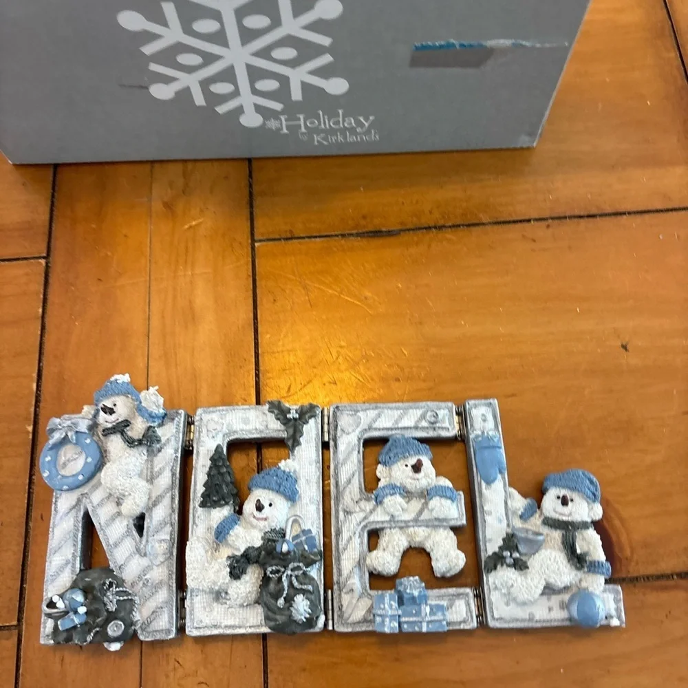 Kirkland's Holiday Christmas Noel Snowmen Figurine Snow Buddies